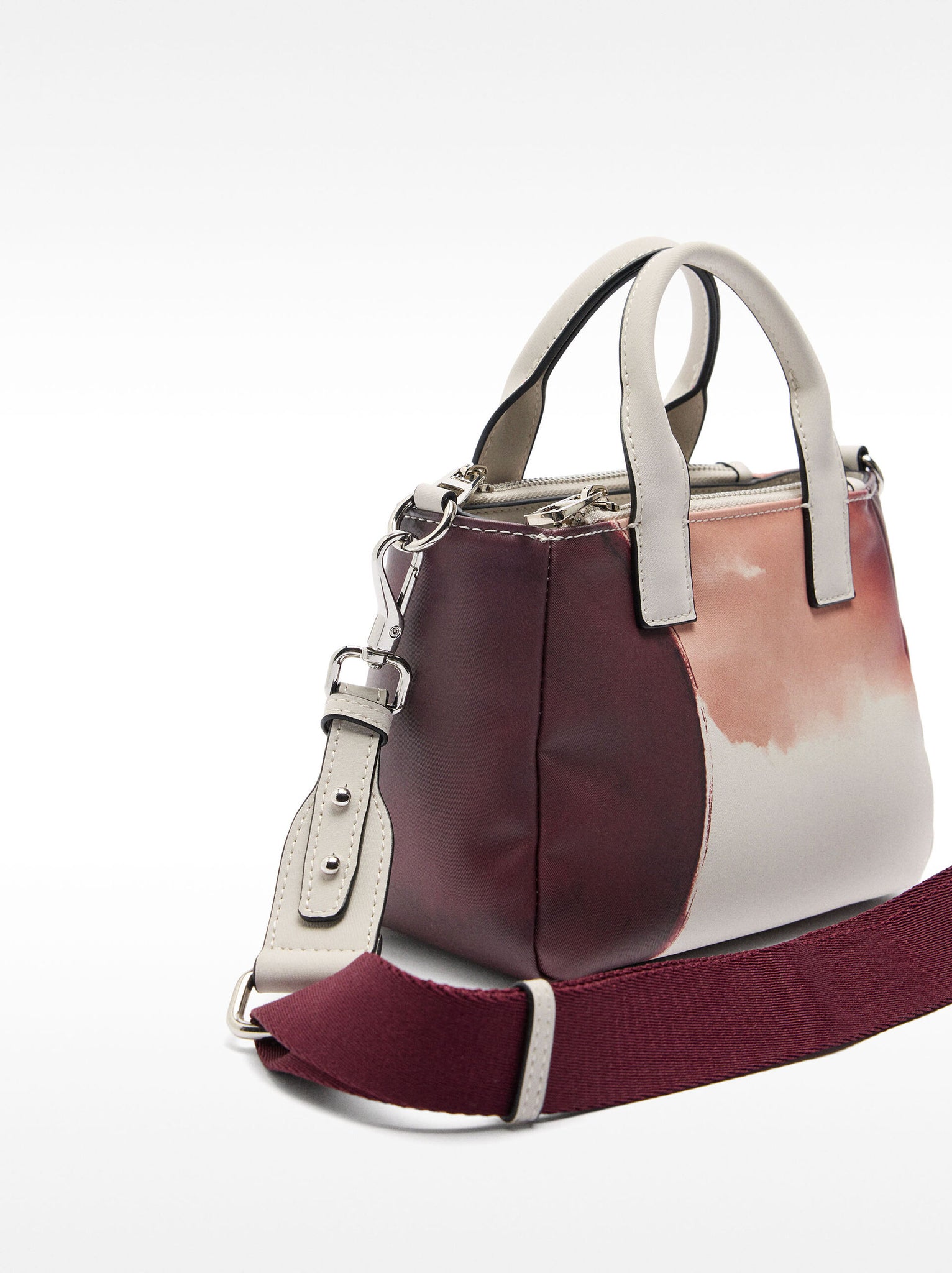 Bolso tote con efecto acuarela