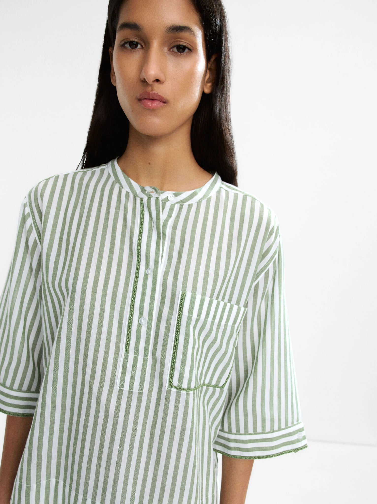 Camisa de rayas 100 % algodón