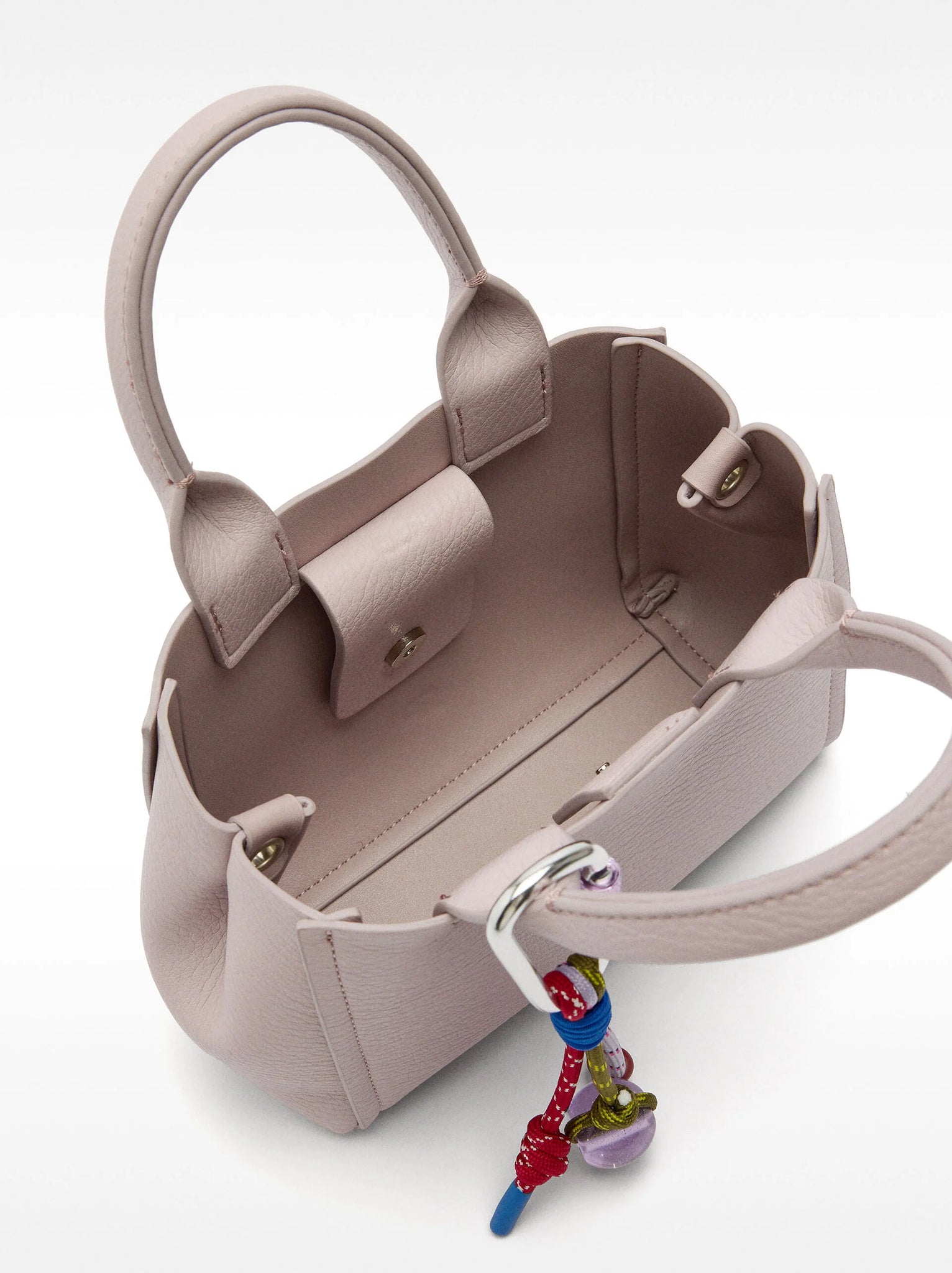 Bolso tote mini con colgante