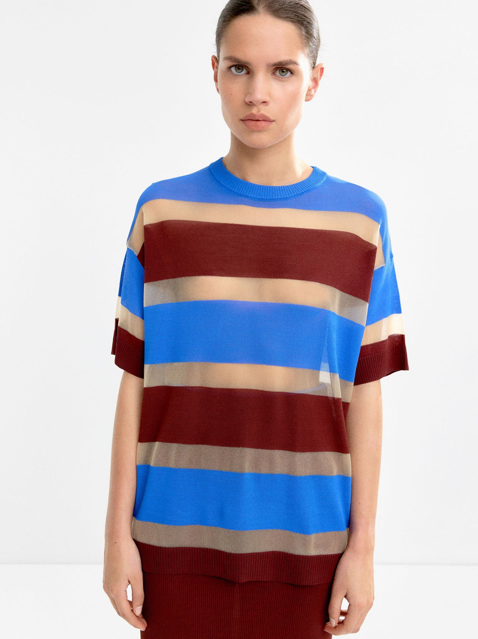 Jersey de punto de rayas