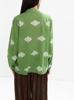 Camisa estampado geométrico 100 % algodón