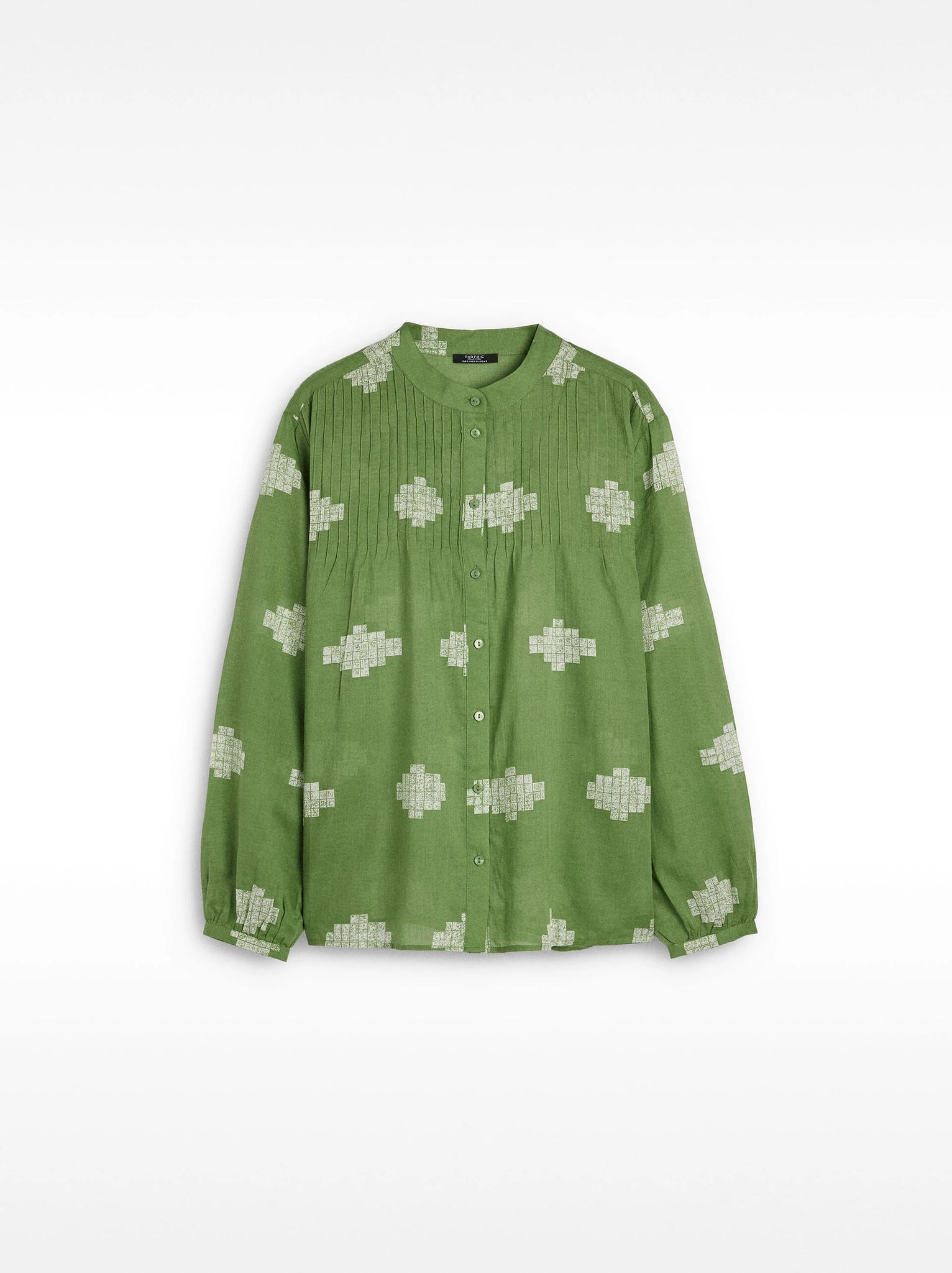 Camisa estampado geométrico 100 % algodón