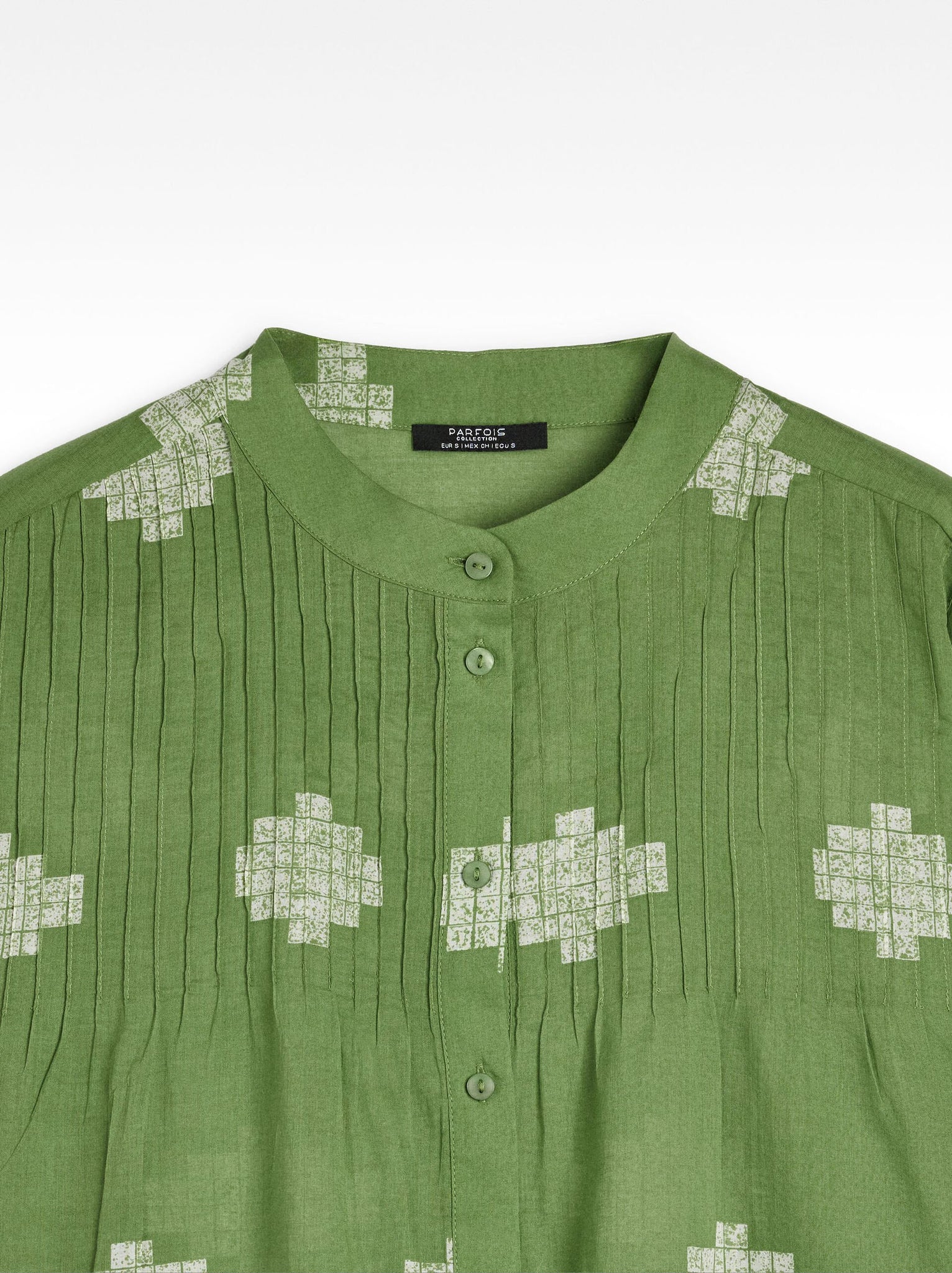 Camisa estampado geométrico 100 % algodón
