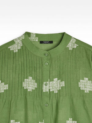 Camisa estampado geométrico 100 % algodón
