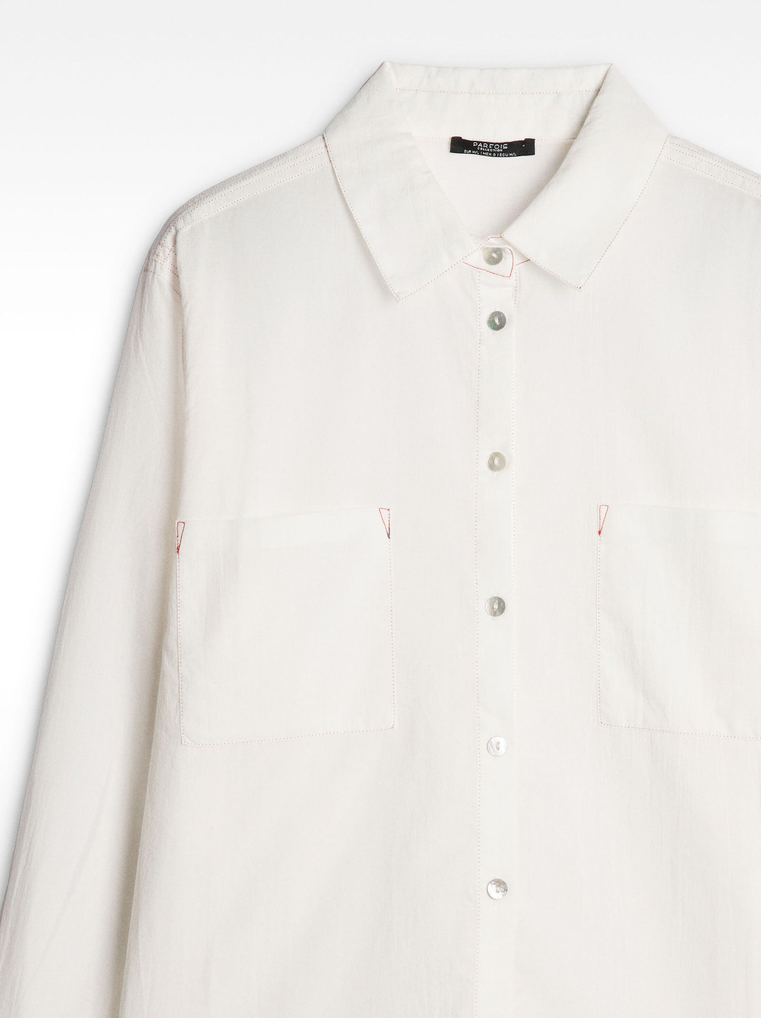 Camisa semitransparente 100% algodón