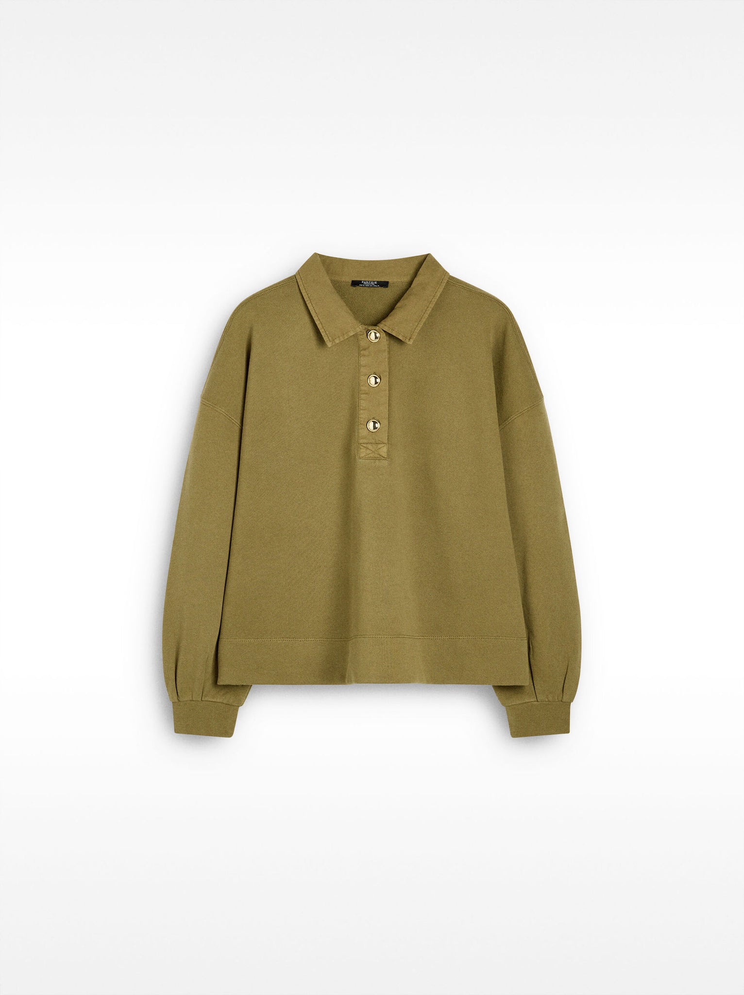 Sudadera 100 % algodón cuello de polo