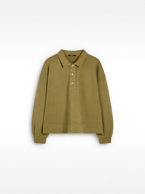 Sudadera 100 % algodón cuello de polo
