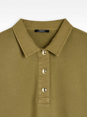 Sudadera 100 % algodón cuello de polo