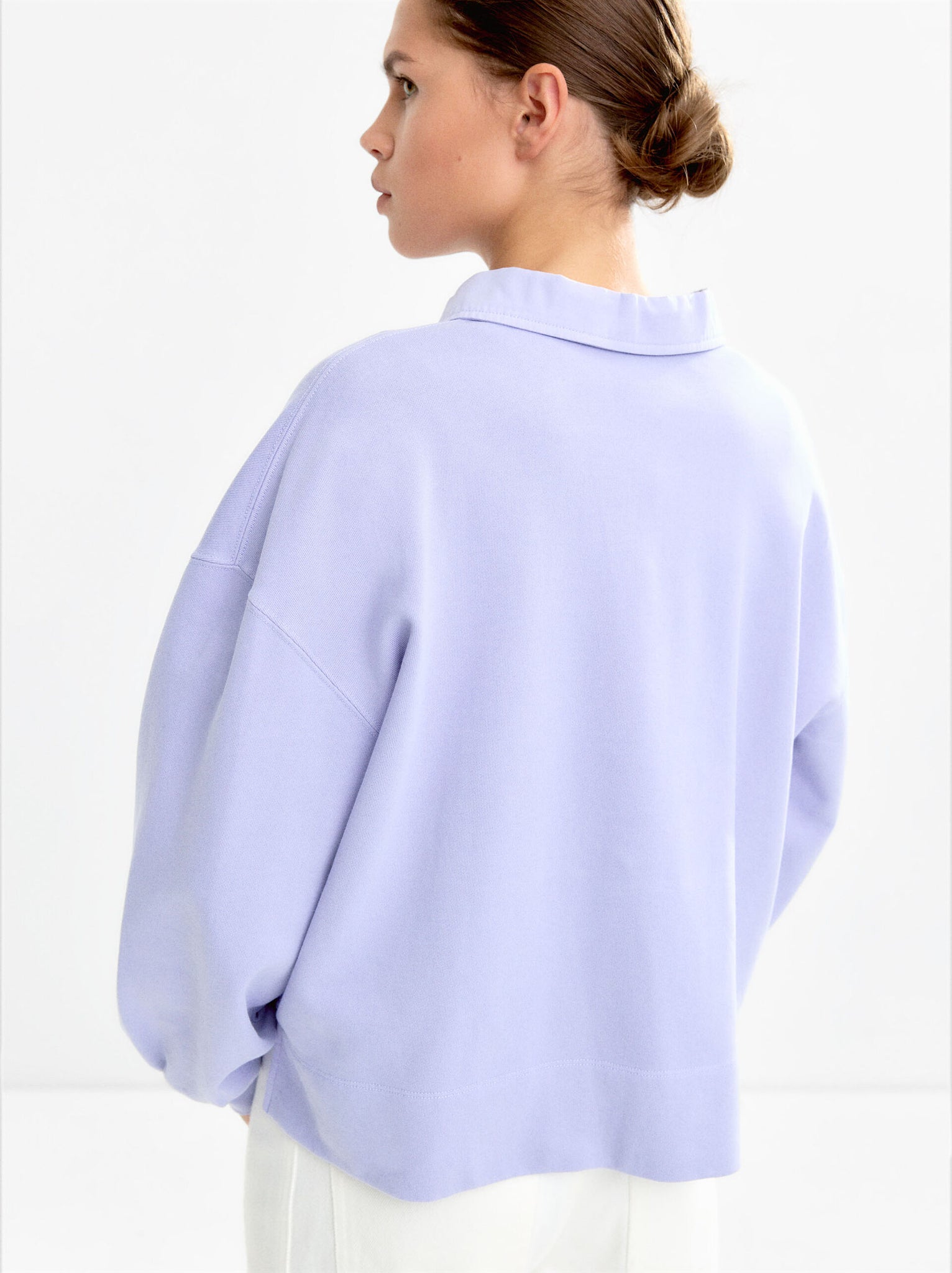 Sudadera 100 % algodón cuello de polo