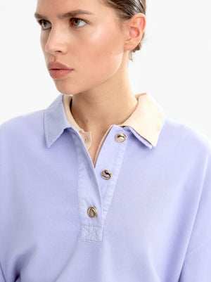 Sudadera 100 % algodón cuello de polo