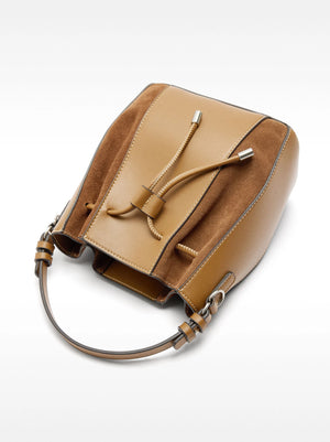 Bolso bombonera con piel