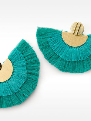 Pendientes maxi abanico