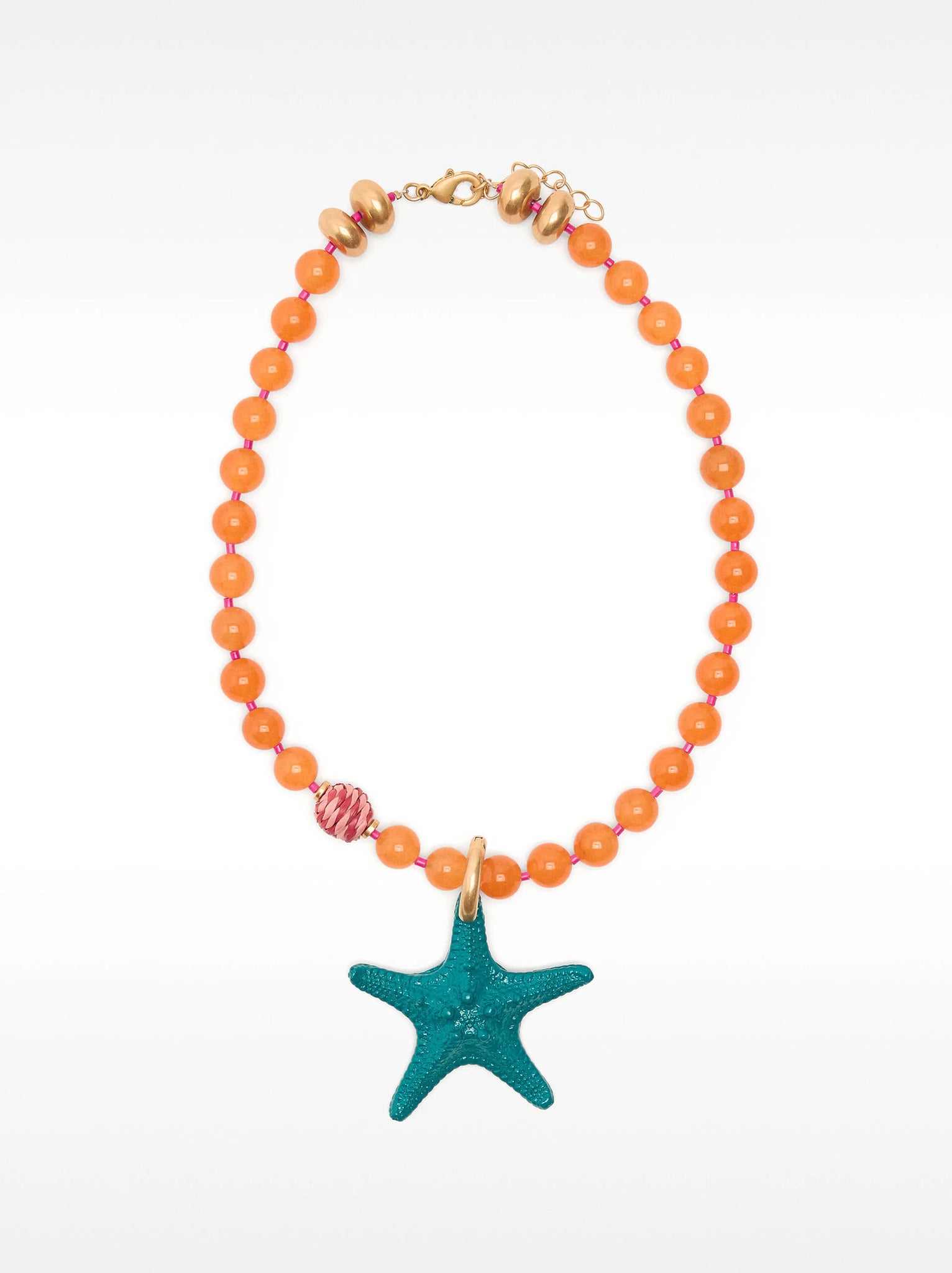 Collar de cuentas de piedra estrella de mar