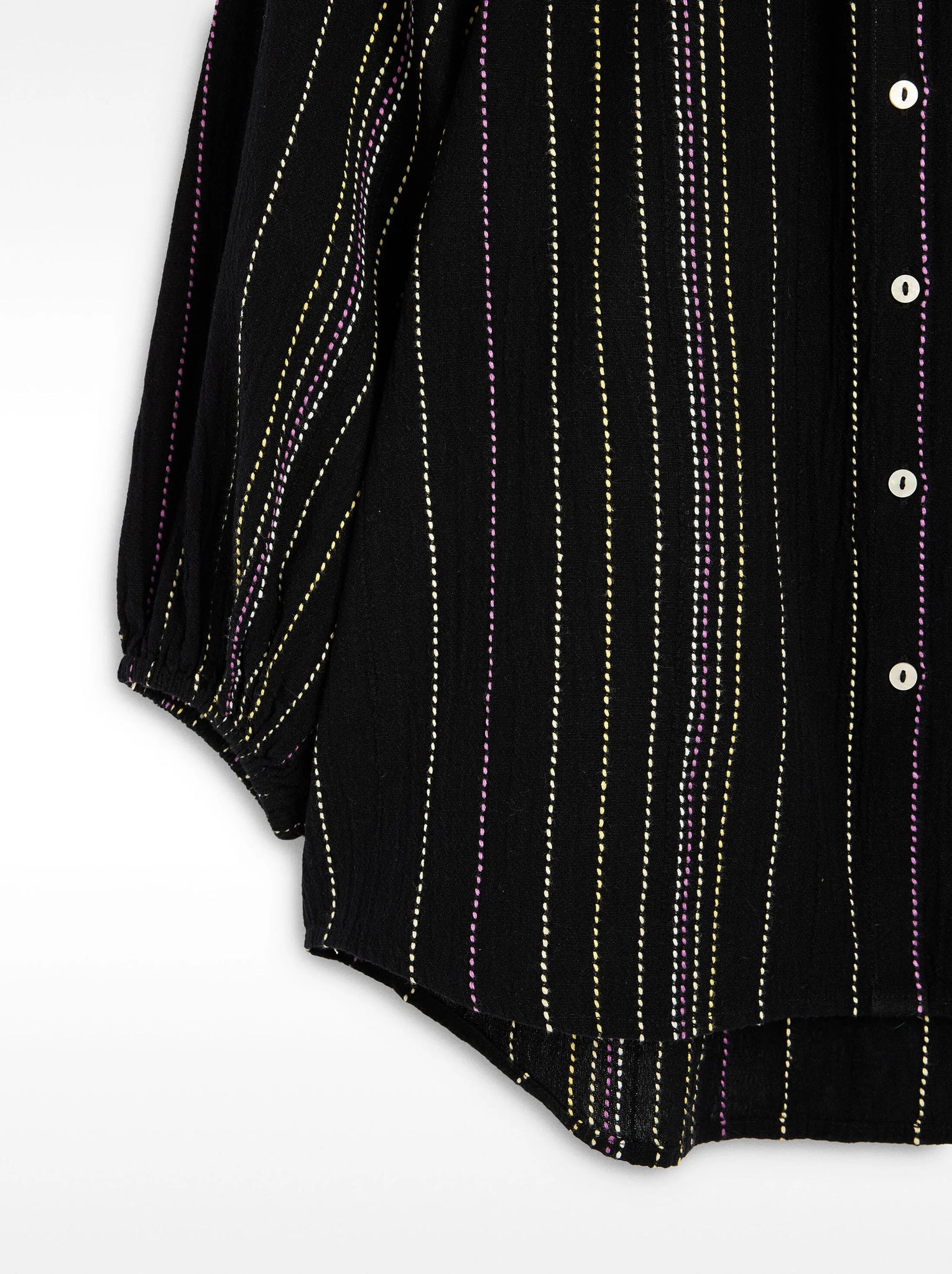 Camisa con costuras multicolor 100 % algodón