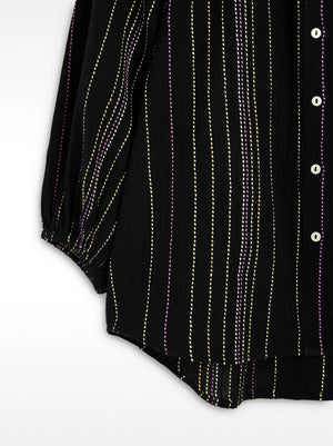 Camisa con costuras multicolor 100 % algodón