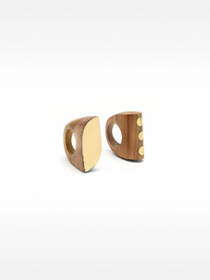Set de anillos de madera