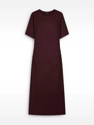 Vestido largo con fruncido