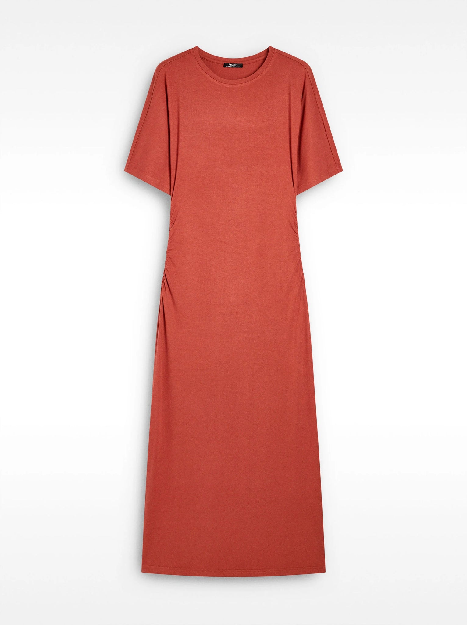 Vestido largo con fruncido