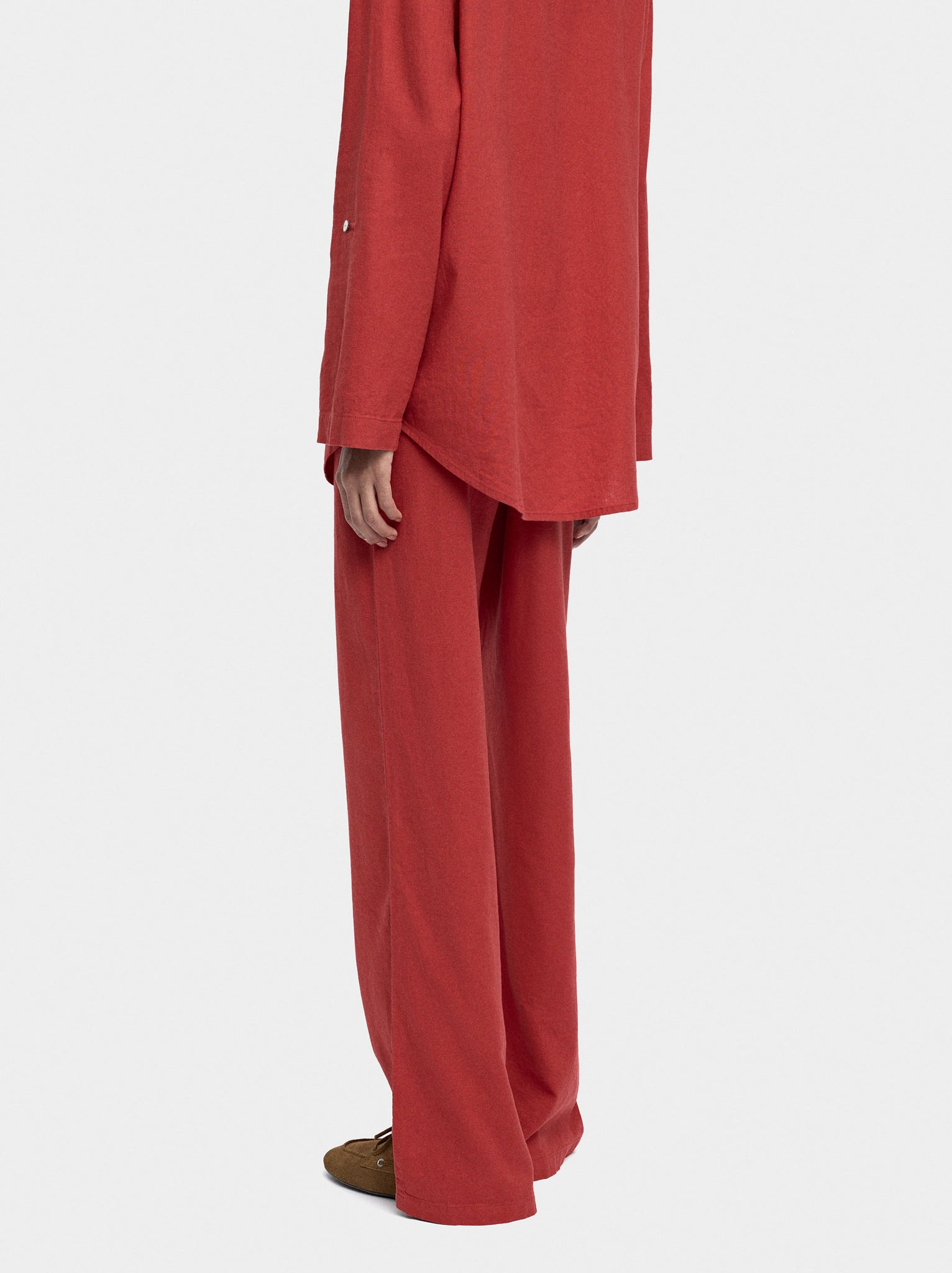 Pantalón mezcla de lino cintura elástica