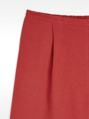 Pantalón mezcla de lino cintura elástica