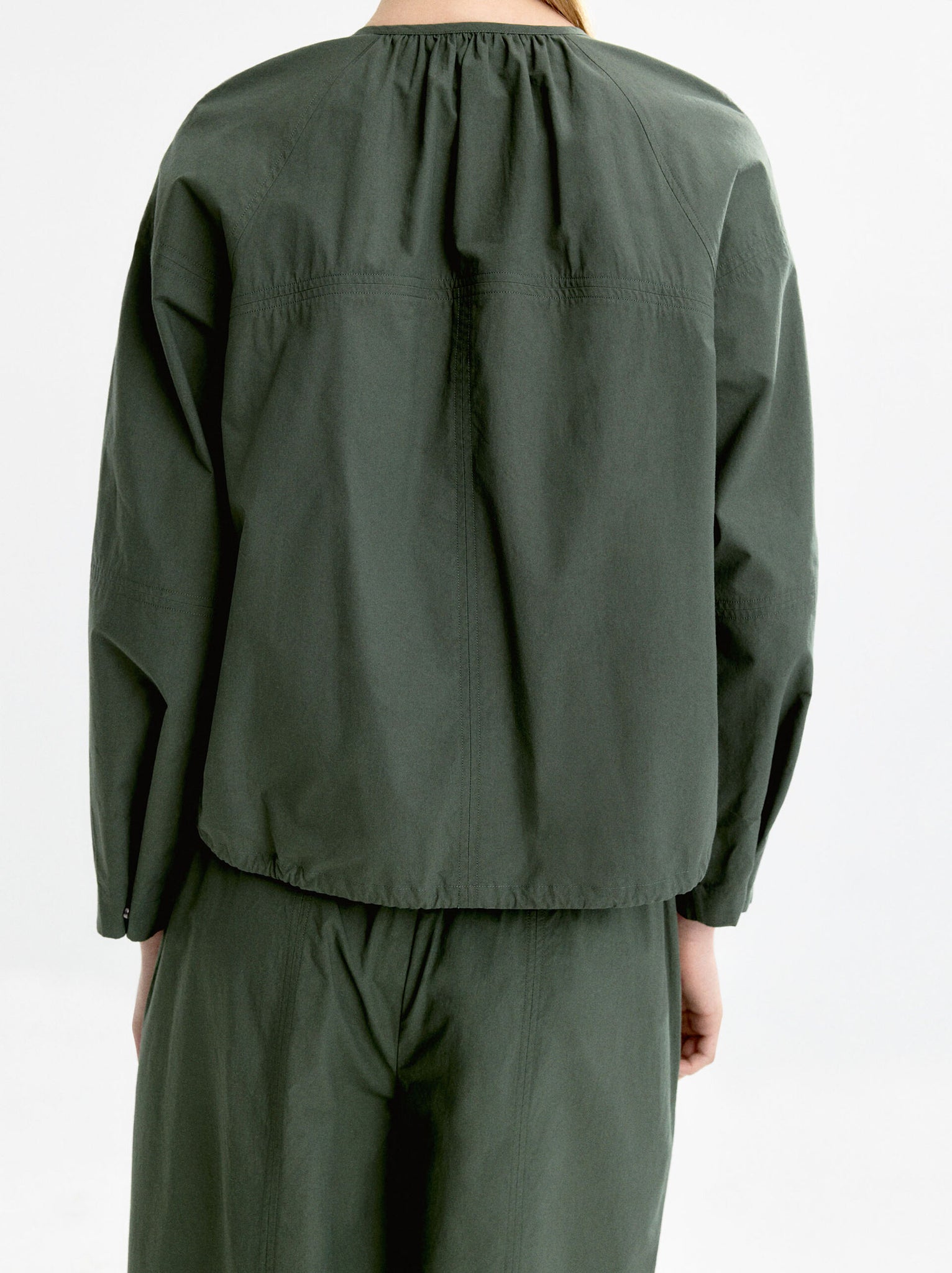 Chaqueta 100 % algodón con fruncido