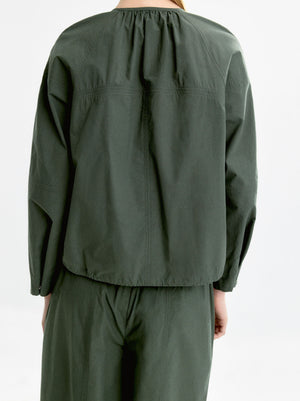 Chaqueta 100 % algodón con fruncido