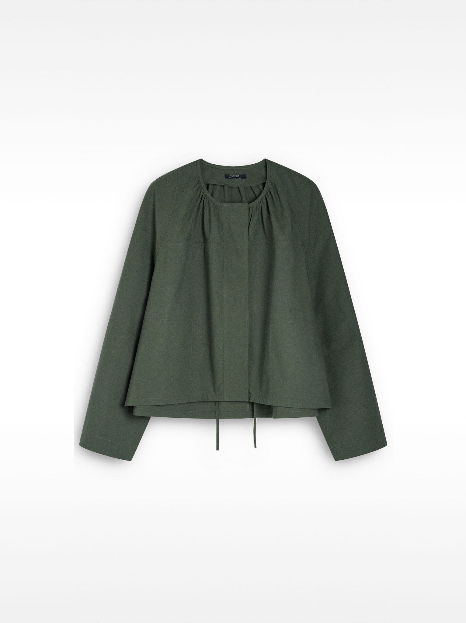Chaqueta 100 % algodón con fruncido