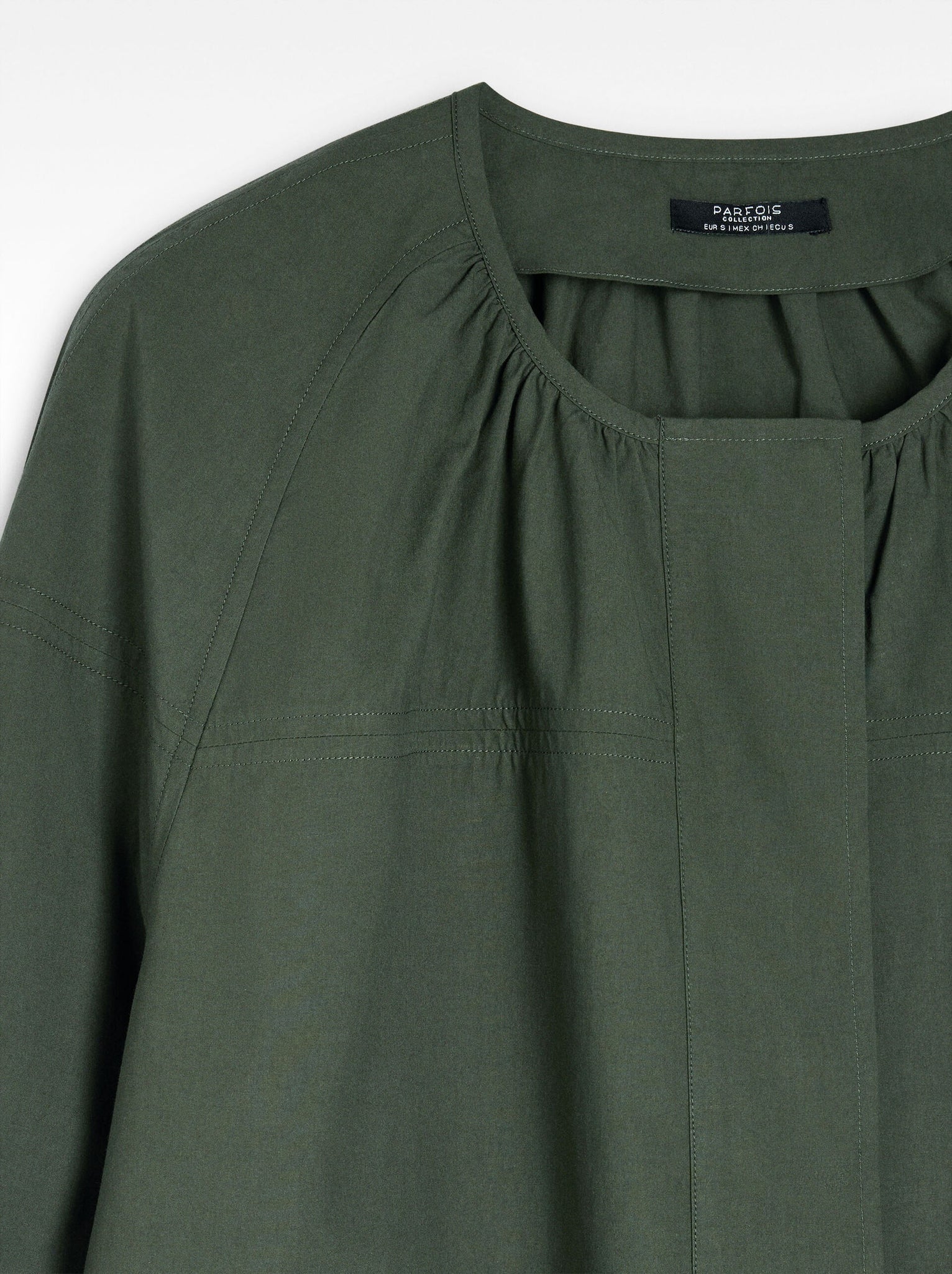 Chaqueta 100 % algodón con fruncido