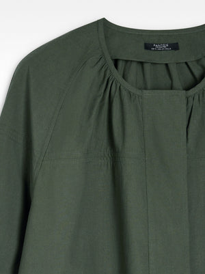 Chaqueta 100 % algodón con fruncido