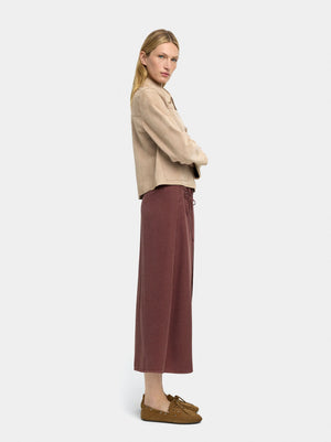 Falda midi cruzada de 100% lyocell