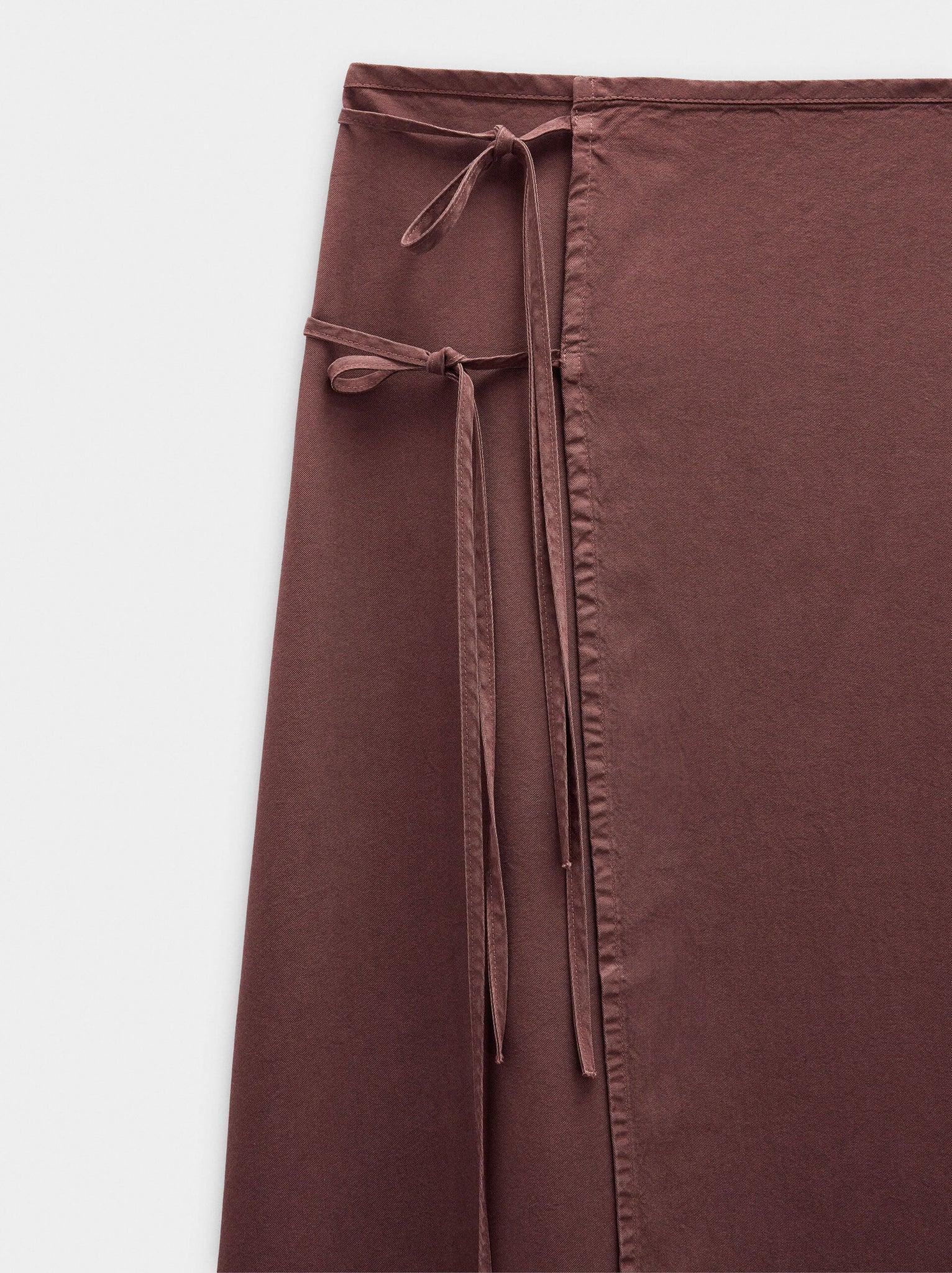 Falda midi cruzada de 100% lyocell