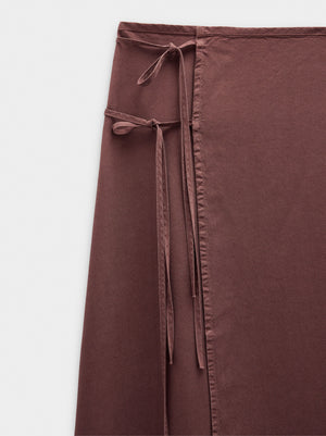 Falda midi cruzada de 100% lyocell