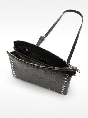 Bolso bandolera doble con tachuelas
