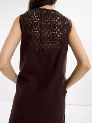 Vestido de algodón y lino