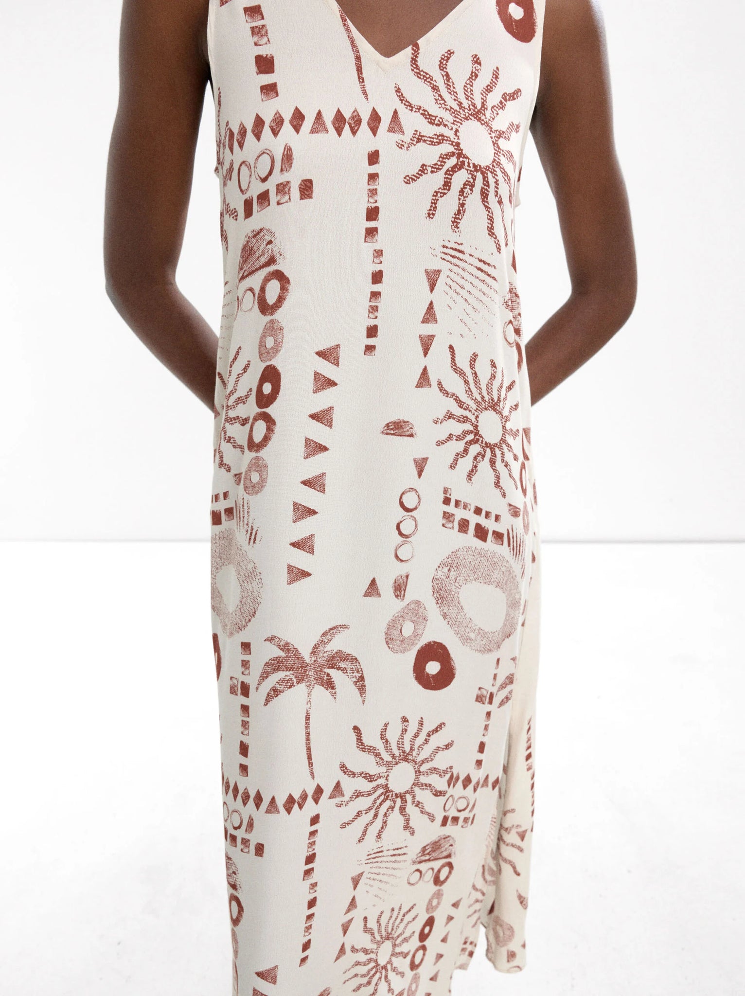 Vestido midi estampado