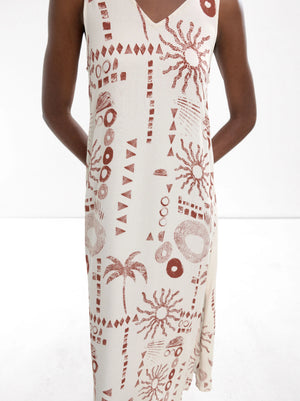 Vestido midi estampado