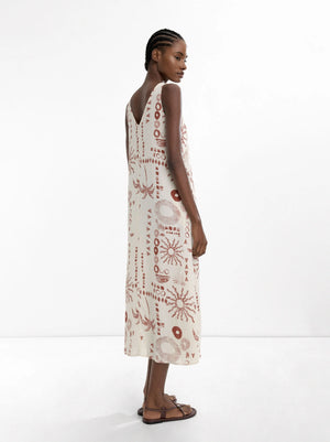 Vestido midi estampado