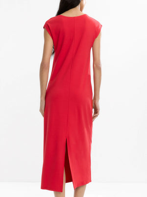 Vestido midi liso