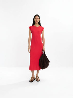 Vestido midi liso