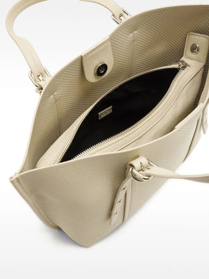 Bolso tote perforado con bolso removible