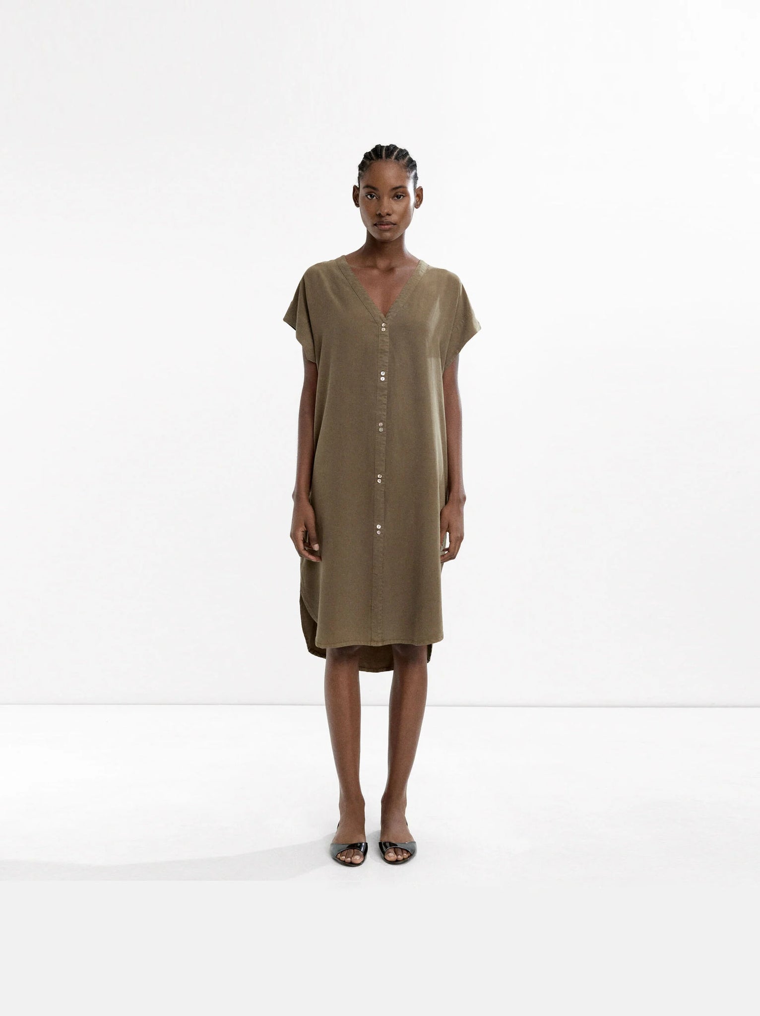 Vestido corto 100% lyocell