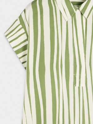 Vestido camisero de rayas