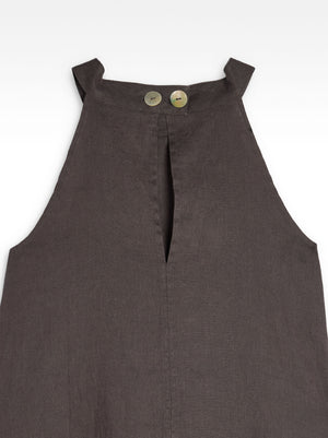 Vestido midi de 100% lino
