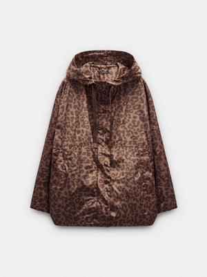 Chubasquero estampado con capucha