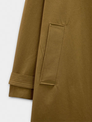 Trench de algodón cuello en contraste