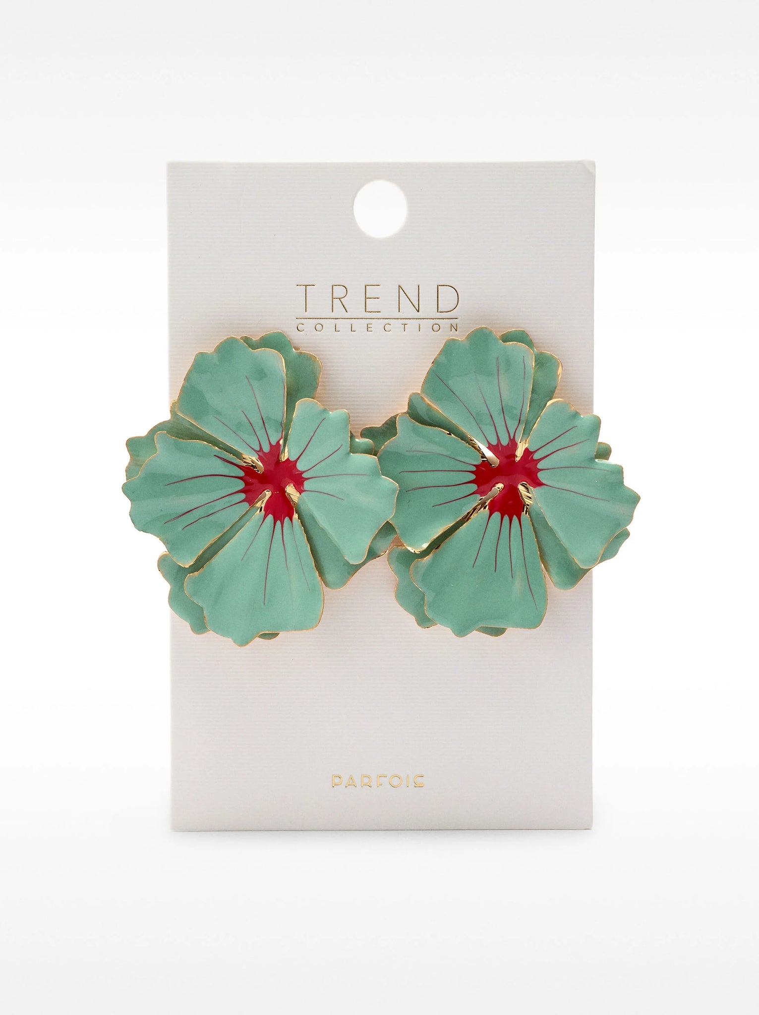 Pendientes maxi de flor doble esmaltados
