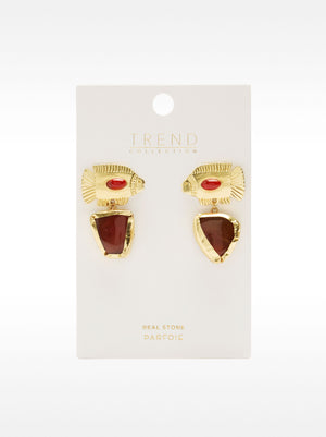 Pendientes de peces con piedra