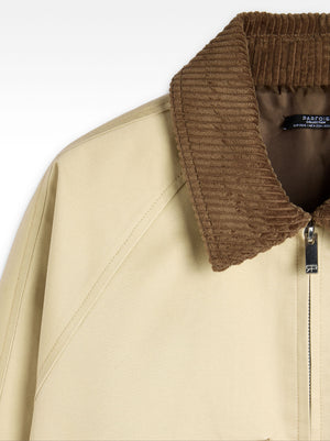 Chaqueta cuello en contraste 100% algodón