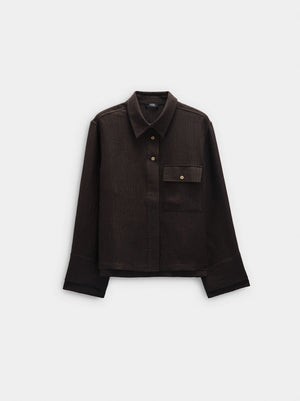 Camisa fluida con efecto arrugado