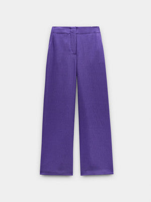 Pantalón fluido con efecto arrugado